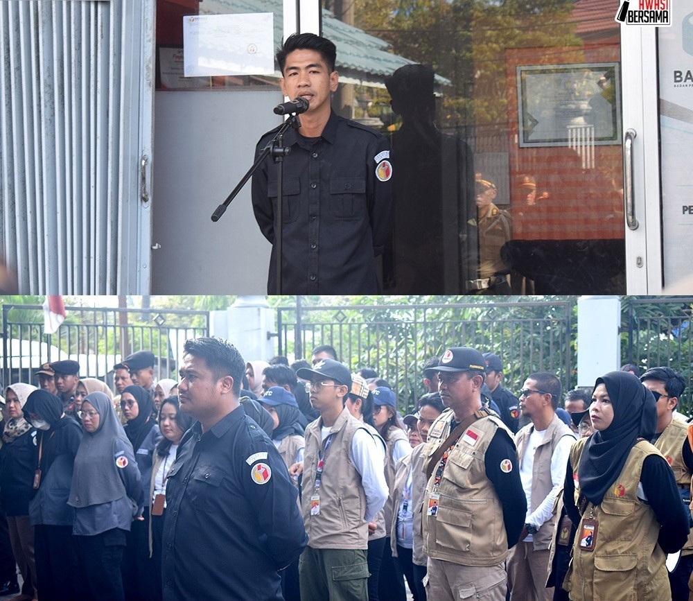 Apel siaga persiapan penertiban APS dan menjelang tahapan masa kampanye, Selasa (24/9/2024) di Halaman Kantor Bawaslu Bontang