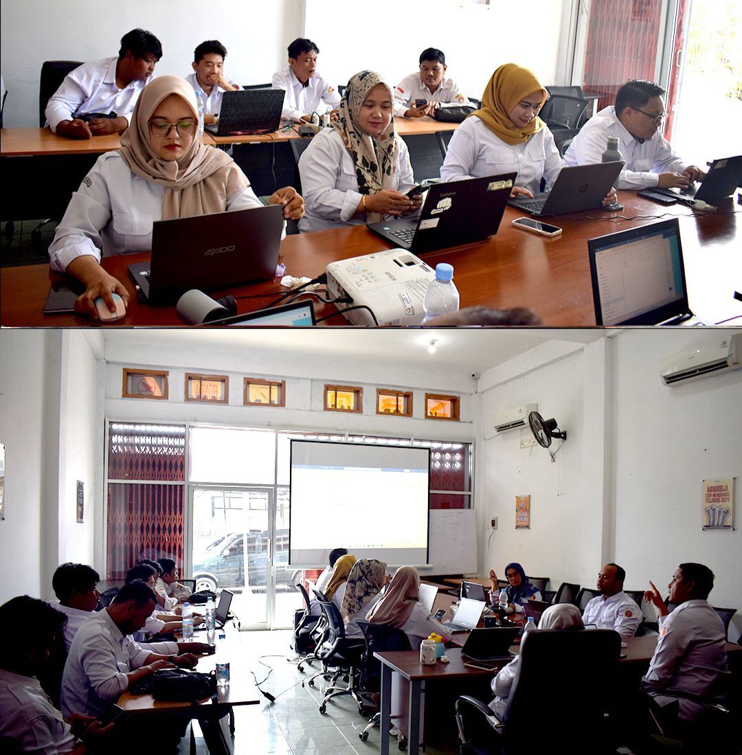 Bawaslu Bontang melaksanakan simulasi penggunaan aplikasi SRIKANDI, Rabu (23/7/2025)