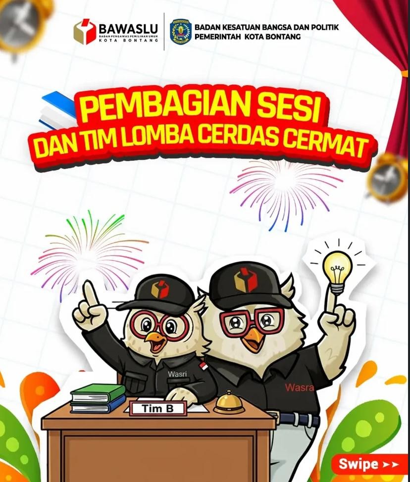 Pembagian Tim dan Sesi Lomba Cerdas Cermat dalam Kegiatan Pekan Pengawasan Partisipatif
