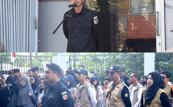 Apel siaga persiapan penertiban APS dan menjelang tahapan masa kampanye, Selasa (24/9/2024) di Halaman Kantor Bawaslu Bontang