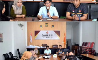Anggota Bawaslu Provinsi Kalimantan Timur, Galeh Akbar Tanjung melaksanakan Supervisi ke Bawaslu Kota Bontang, Jumat (2/5/2025).