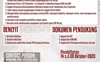 YUK, JADI BAGIAN PENGAWAS PARTISIPATIF BAWASLU